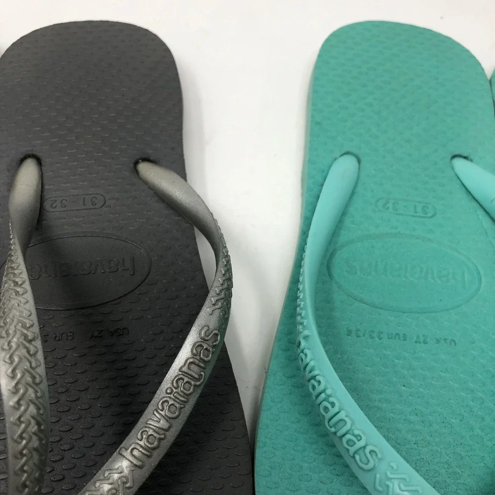 Blowfish Havaianas Sandals Bundle Girls Size 2 31/32 Kids Pink Teal White 7 Pair
